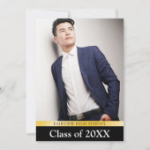 Classique Simple 3 Photos Faire-part de graduation (Devant)