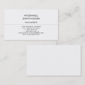 Classique simple Carte de visite noir blanc clair (Devant / Derrière)