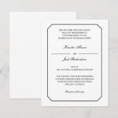 Classique simple élégant Faire-part de mariage for (Devant / Derrière)