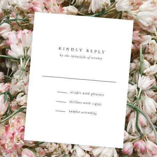 Classique Simple Élégant Type Mariage Carte RSVP