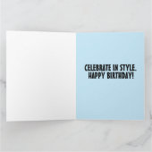 CLASSIQUE SKY BLUE CAR BEITHDAE Carte de voeux (Intérieur)