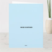 CLASSIQUE SKY BLUE CAR BEITHDAE Carte de voeux (Dos)