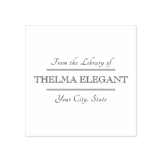 Classique tampon en caoutchouc de la bibliothèque (Impression)