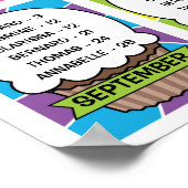 Classroom Birthday Board in Snoep Thema Poster (Hoek)