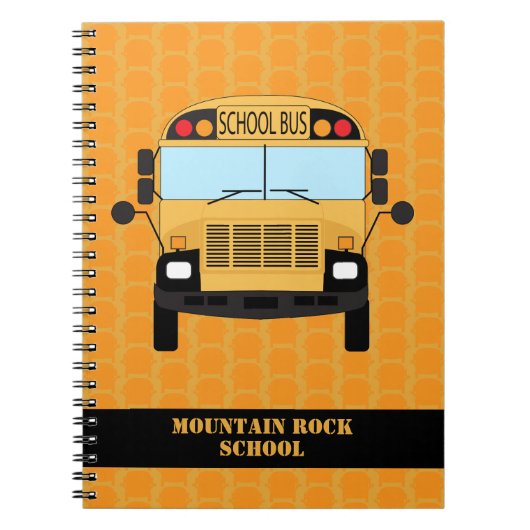 Classroom docent en gele schoolbus chauffeur notitieboek (Voorkant)