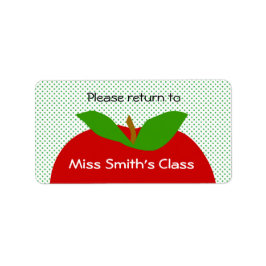 Classroom Label gelieve terug te keren - appels