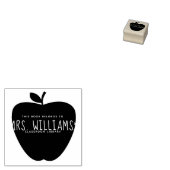 Classroom Library Apple Silhouette van leraar Rubberstempel (Gestempeld)