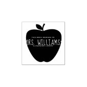 Classroom Library Apple Silhouette van leraar Rubberstempel (Afrduk)