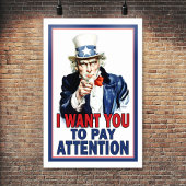Classroom Poster: Ik wil dat je aandacht schenkt Poster