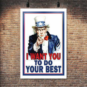Classroom Poster: Ik wil dat je je beste doet Poster