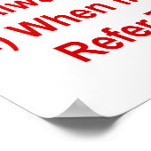 Classroom-regels (alle rode tekst) poster (Hoek)