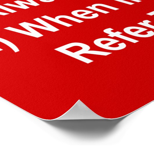 Classroom-regels (alle witte tekst op rood) poster (Hoek)