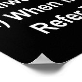 Classroom-regels (alle witte tekst) poster (Hoek)