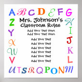Classroom-regels door SRF Poster (Voorkant)