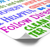 Classroom-regels, lesgeven, educatieve cadeaus poster (Hoek)