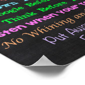 Classroom-regels, lesgeven, educatieve cadeaus poster (Hoek)