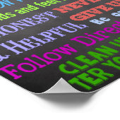 Classroom-regels, lesgeven, educatieve cadeaus poster (Hoek)