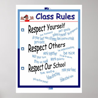 Classroom-regels Poster
