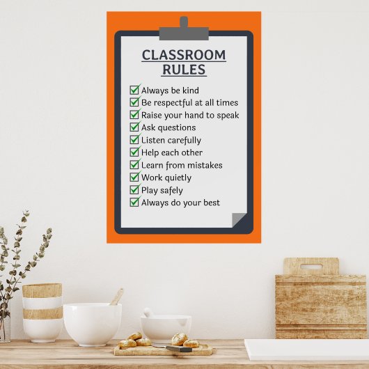 Classroom-regels Poster (Keuken)