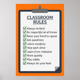 Classroom-regels Poster