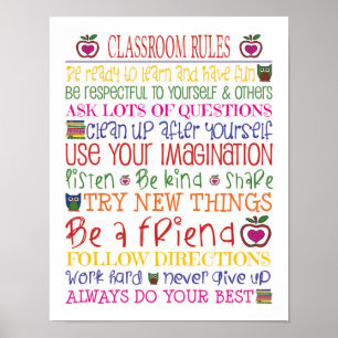 Classroom-regels Poster