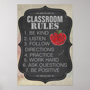 Classroom-regels Poster