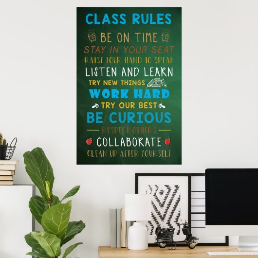 Classroom Rules Poster (Thuiskantoor)