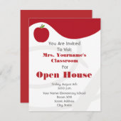 Classroom/School Open House — Red Apple Kaart (Voorkant / Achterkant)