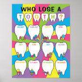 Classroom Tooth Tally Chart Poster in Candy Theme (Devant)