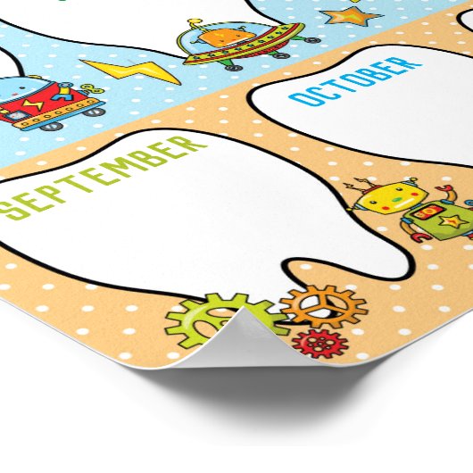 Classroom Tooth Tally Chart Poster in Robots Theme (Coin)