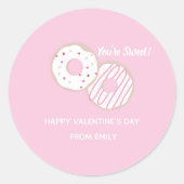 Classroom Valentijn Sweet Donut Ronde Sticker (Voorkant)
