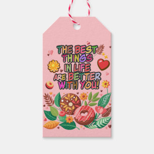 Classroom Valentijnsdag Donut Flower Personalisere Cadeaulabel