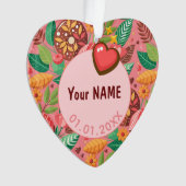 Classroom Valentijnsdag Donut Flower Personalisere Ornament (voorkant)