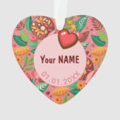 Classroom Valentijnsdag Donut Flower Personalisere Ornament (achterkant)