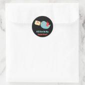 Classroom Valentijnsdag Little Birdie Ronde Sticker (Tas)