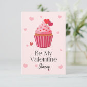 Classroom Valentine Be Mine Cupcake (Staand voorkant)