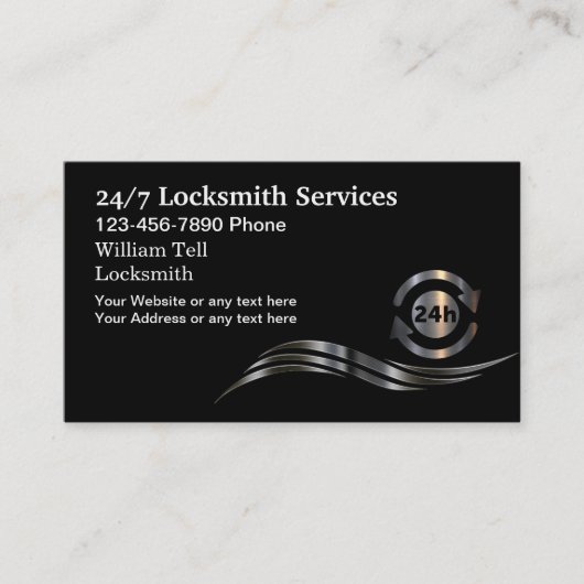 Classy 24 House Locksmith Service Visitekaartje (Voorkant)