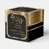 Classy 50th Wedding Jubileum Favor Box Bedankdoosjes (Achterkant)