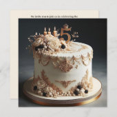 CLASSY 5E BRUILOFT JUBILEUM EDITABLE Invitation Kaart (Voorkant / Achterkant)