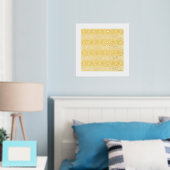 Classy Abstract Art Deco Square Fan Pattern Gold Folie Afdrukken (Insitu (Slaapkamer))