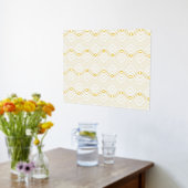 Classy Abstract Art Deco Squares Pattern Gold Folie Afdrukken (Laag (Keuken))