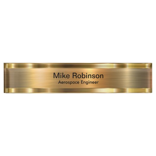 Classy Aerospace Engineer Desk Nom Plaque (Devant)