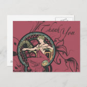 Classy Alphonse Mucha Merci Cartes (Devant / Derrière)