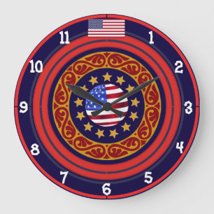 Classy Americana Wall Clock Grote Klok