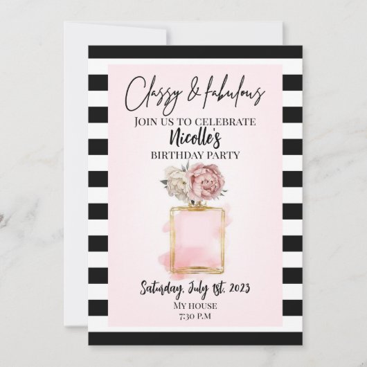 Classy and Fabulous invite Kaart (Voorkant)
