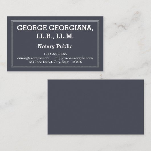 Classy and Modern Notional Public Visitekaartje (Voorkant / Achterkant)