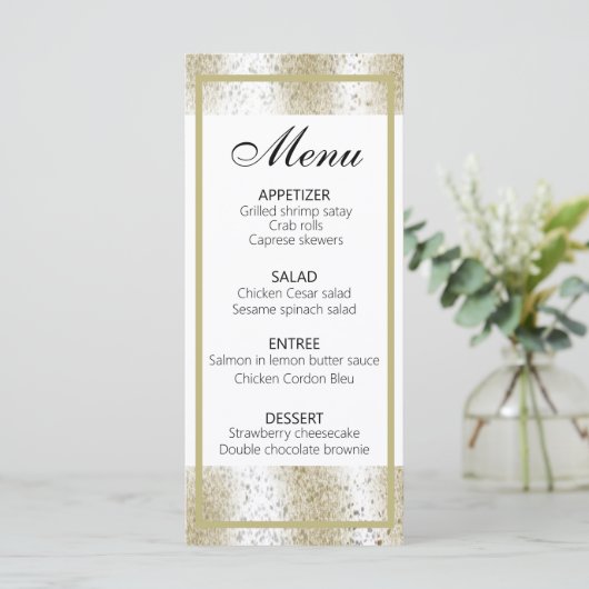 Classy Animal Print Leopard Menu (Staand voorkant)