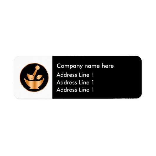 Classy Apotheek Thema Adres Sticker Labels (Voorkant)