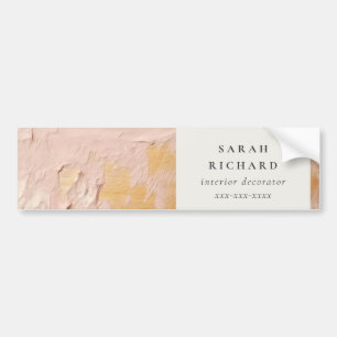 Classy Artistic Struik Pink Gold Oil Paint Busines Bumpersticker