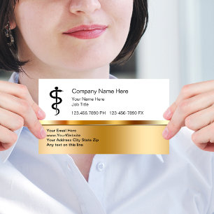 Classy Asclepius Rod Medical Visitekaartjes
